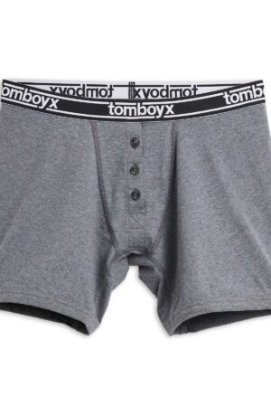 6" Fly Boxer Briefs - Charcoal Logo
